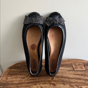 Coach Saundra Black Ballet Flats